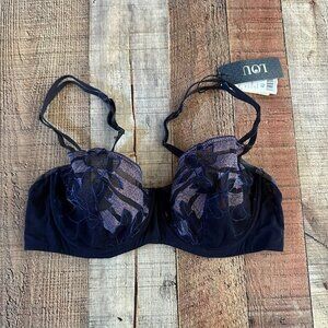 Lou black and purple bra 34D